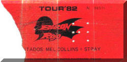 Entrada de concierto de Barón Rojo