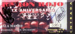 Entrada de concierto de Barón Rojo