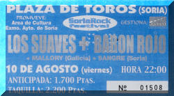 Entrada de concierto de Barón Rojo
