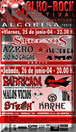 Entrada de concierto de Barón Rojo
