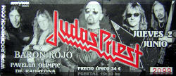 Entrada de concierto de Barón Rojo