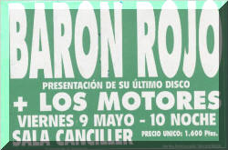 Entrada de concierto de Barón Rojo