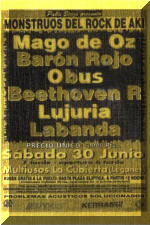 Póster de concierto de Barón Rojo