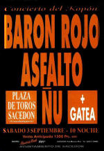 Póster de concierto de Barón Rojo