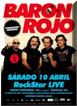 Póster de concierto de Barón Rojo