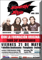 Póster de concierto de Barón Rojo
