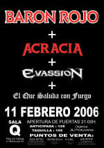 Póster de concierto de Barón Rojo