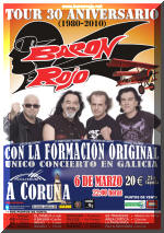 Póster de concierto de Barón Rojo